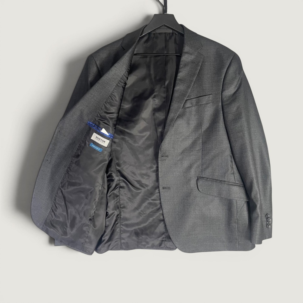 Kenneth Cole Reaction Techni-Cole Charcoal Grey Blazer Jacket 42S W35 LR1133